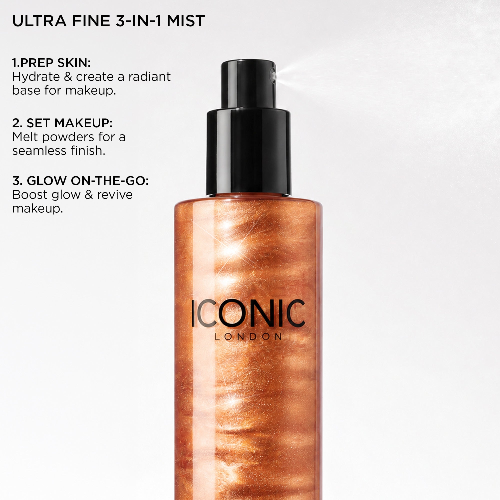 colour_Glow, | Prep Set Glow in Glow. Ultra fine 3-in-1 mist