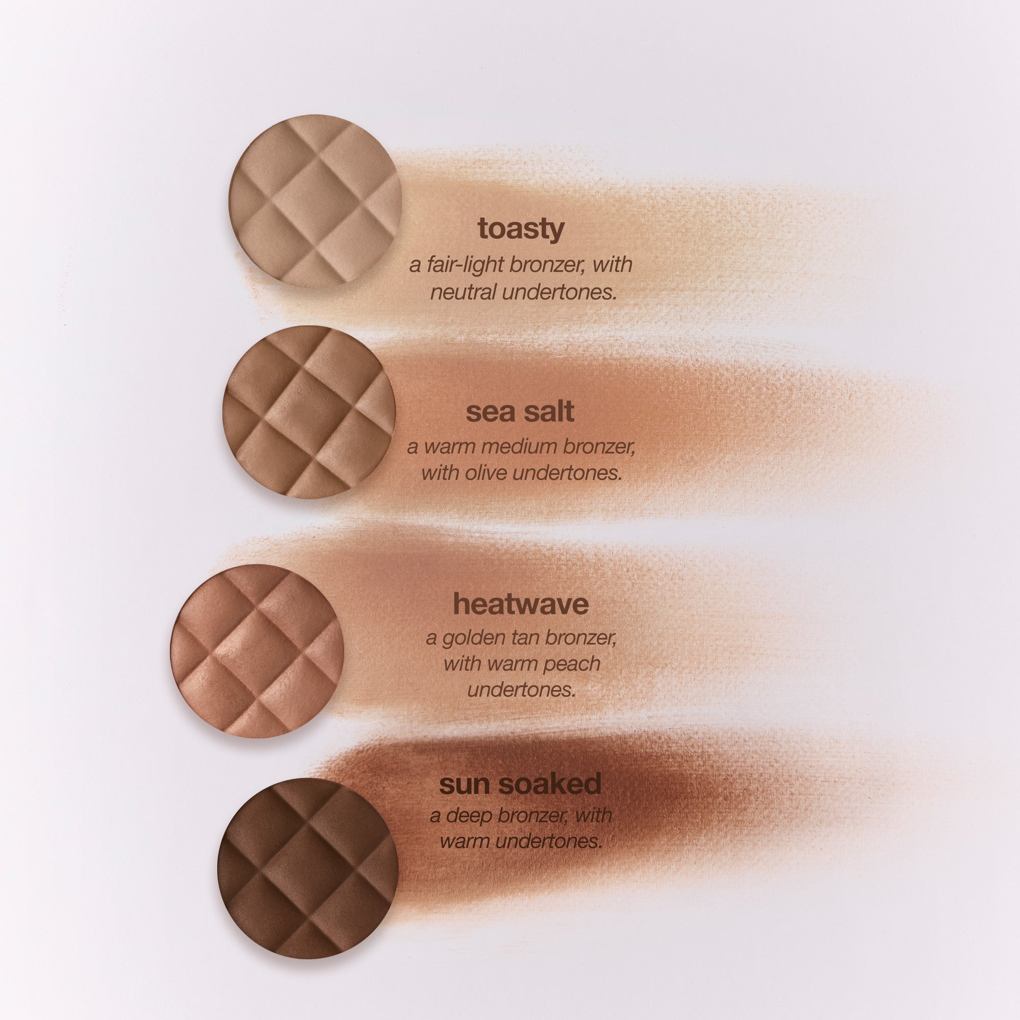 colour_Sea Salt, | ICONIC London Fridays Buildable Blurring Bronze. Shade Swatches