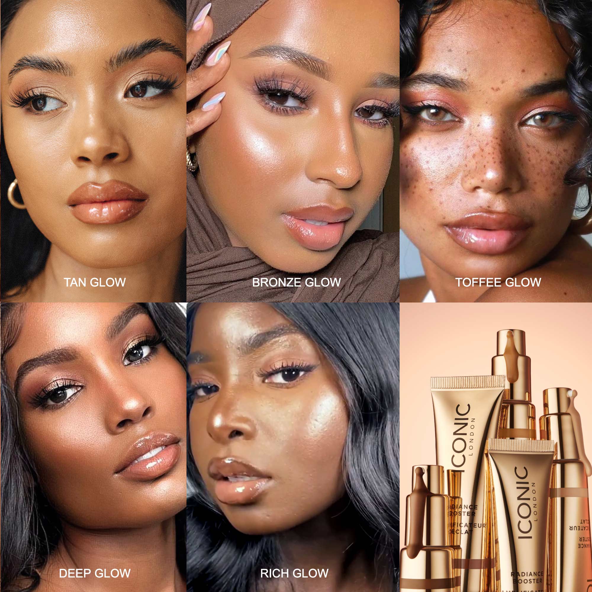 colour_Tan Glow, colour_Bronze Glow, colour_Toffee Glow, colour_Deep Glow, colour_Rich Glow